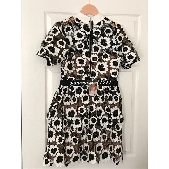 NWT Self Portrait Abstract Floral Guipure Mini Dress Runs Small*